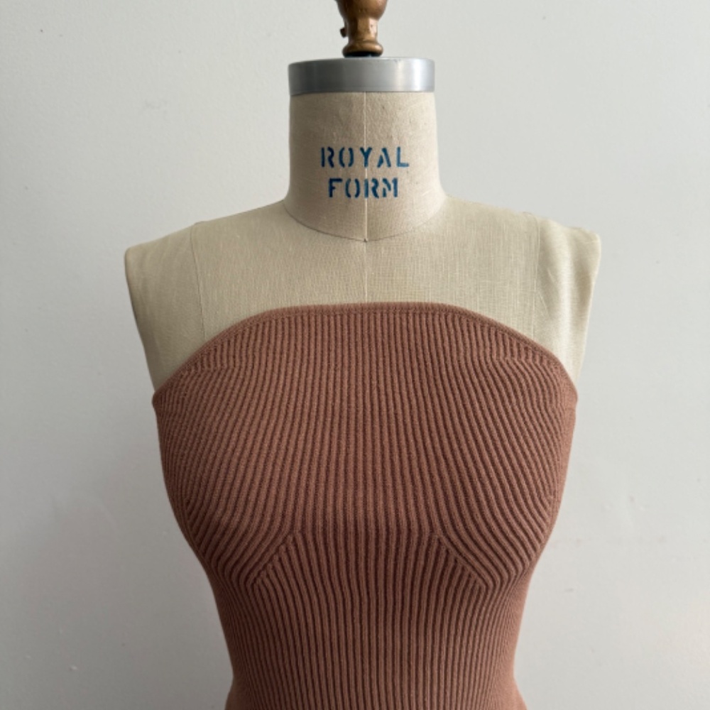 Khaite Strapless Knit Dress